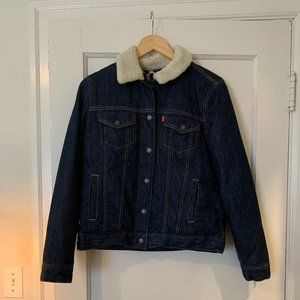 Women's Levi's Sherpa Down Denim Jacket